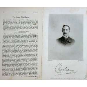  BailyS Magazine 1889 Antique Portrait Lord Chesham
