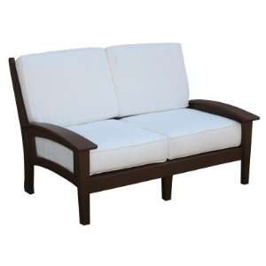  Eagle One Newport Loveseat with Cushions Brown White, Brown 