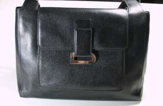 DELVAUX BLACK LEATHER HANDBAG  