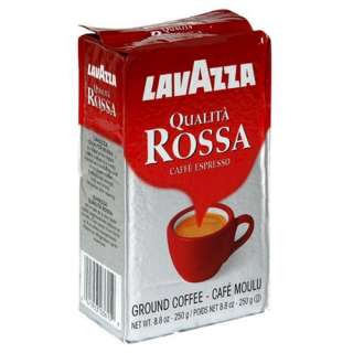 Lavazza Qualita Rossa, Caffe Ground Espresso, 8.8 Ounce Bricks (Pack 