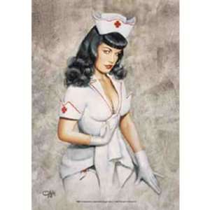  Bettie Page Nurse Fabric Poster (30x40)