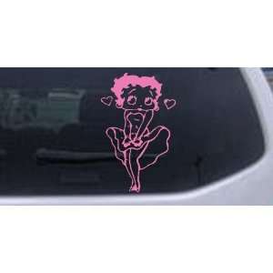 Betty Boop Skirt Cartoons Car Window Wall Laptop Decal Sticker    Pink 