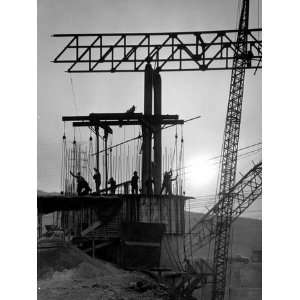  Workmen Building Coal Fueled Generating Plant, under 