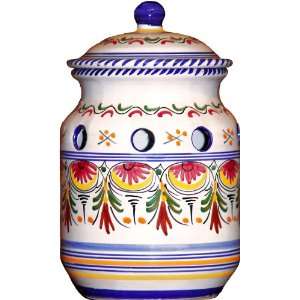  Ceramic Garlic Keeper from Spain. Multicolor Pattern