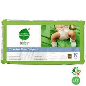   Seventh Generation Baby Diapers Newborn to 10lbs 40ct (4 pack) Baby