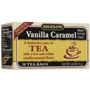 Bigelow Vanilla Caramel Tea Bags, 20 ct, 3 pk  Grocery 
