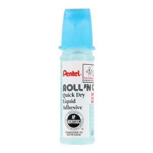  Pentel Rolln Glue Liquid Adhesive, 1.01 oz, Liquid 