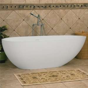 67 Rolland Freestanding Resin Tub   With Overflow (includes drain 