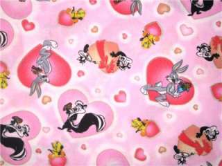 Looney Tunes Bugs Bunny Heart Fat Quarter Fabric FQ OOP VINTAGE 