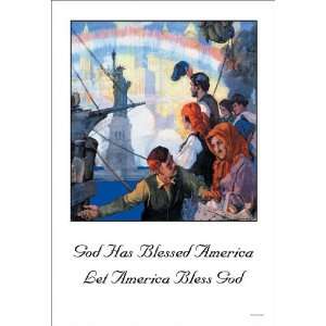 Gid Has Blessed Americ Let America Bless God 20x30 poster  