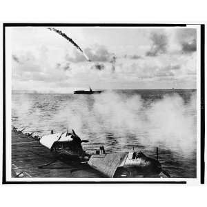   burning Japanese dive bomber shot down, 1944, WWII