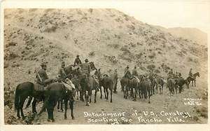 Mexico, Detachment of US Cavalry Scouting for Pancho Villa Real Photo 