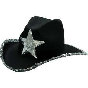   Novelty 28231 Rodeo Star Hat   Black With Silver Toys & Games