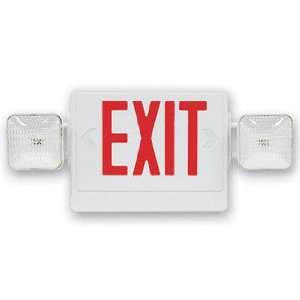 GXCU2RWS LED Emergency Exit Sign & Light Combo w/ Red 