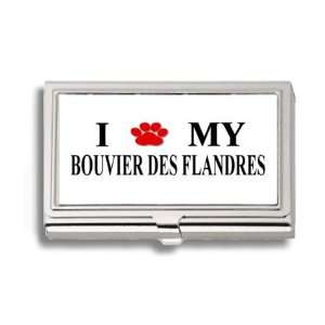  Bouvier Des Flandres Paw Love My Dog Business Card Holder 
