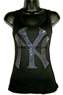 Studded New York Yankees Womens Ribbed Tank Top S XL  