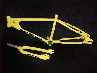1983 Yellow DIAMONDBACK VIPER Frame & Fork Old School BMX Silver 