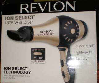 Revlon 1875 Watt Ion Hair Dryer New 6 heat settings  