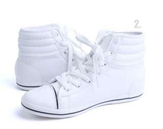 Men Casual Athletic High Top Sneakers Basketball Shoes White US 7~10 