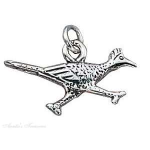  Sterling Silver 3D Roadrunner Bird Charm Jewelry