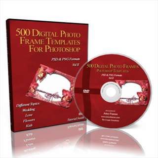 500+ PHOTO FRAME TEMPLATES 4 PHOTOSHOP on DVD  