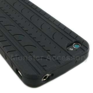 Racing Tire Tread Soft Gel Skin Case Cover Apple iPhone 4S NEW  