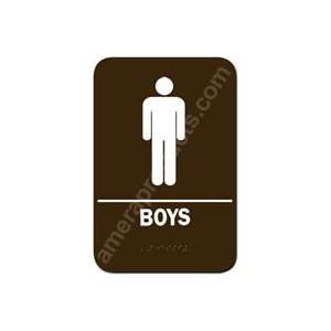  Restroom Sign Boys Brown 3813