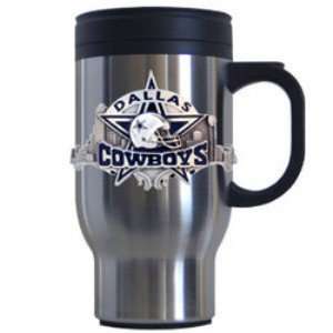  NFL Travel Mug   Pewter Emblem Cowboys