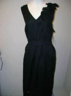 Rebecca Moses Black V Neck Sleeveless Dress 16 NWT $99  