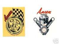 Ansen Vintage Stickers Decal race hor rat rod Lot cool wheel piston 