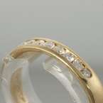   Gold Channel Set Diamond Vintage Wedding Anniversary Band Ring  