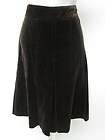   Dark Brown Straight Side Tie Inverted Pleat A Line Skirt Sz XS  