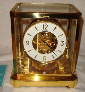 VTG JAEGER LE COULTRE ATMOS PERPETUAL MOTION 528 8 BRASS & GLASS ART 