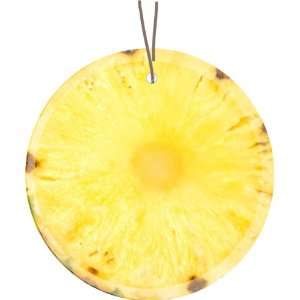 Rikki Knight Pineapple Fruit Slice Design Glass Round Christmas Tree 