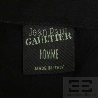   Gaultier Homme Black Silk Chiffon Sheer Mens Shirt Sz 15.5/39  