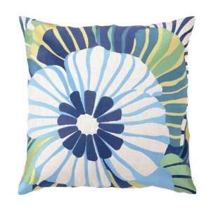 Trina Turk Down Filled Pillow, Sea Floral, Blue, 20 by 20 Inches 