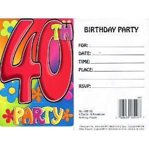  40th Birthday Party Invitations  Pkg of 8 Health 