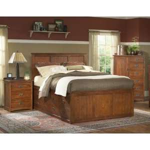  Mastercraft Collections Prairie Mission Pedestal Bed with 