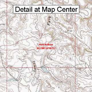  USGS Topographic Quadrangle Map   Hell Hollow, Montana 