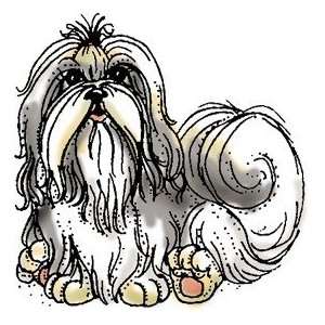  Shih Tzu   Unmounted Rubber Stamps Arts, Crafts & Sewing