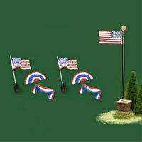 Dept 56   Village Accessories   American Flags  
