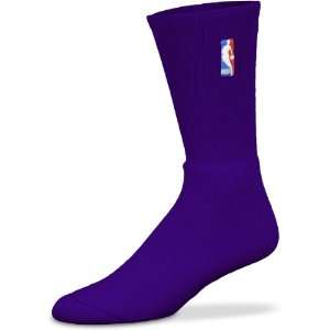  Official NBA Logoman Purple Crew Socks Size Large 8 13 