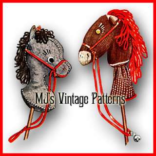 Vintage Hobby Horse & Stuffed Colt Pattern  