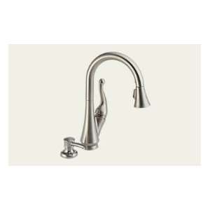 DELTA 16968 SSSD DST Single Handle Pull Down Kitchen Faucet W/Soap 