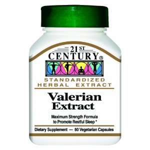  21st Century Valerian Extract Veg Capsules, 60 Count 