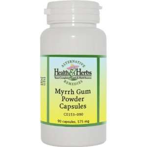 Alternative Health & Herbs Remedies Myrrh Gum Powder Capsules, 90 