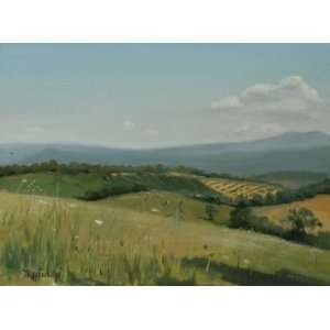  In The Tuscan Field, Original Painting, Home Decor 