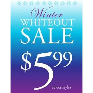  Winter Whiteout Sale Blue Gradient Sign