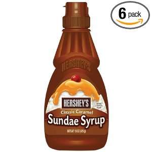 Hersheys Sundae Syrup, Classic Caramel, 15 Ounce Bottles (Pack of 6 