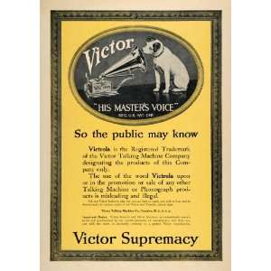  1917 Ad Victor Victrola Phonograph Nipper Dog WWI NJ 